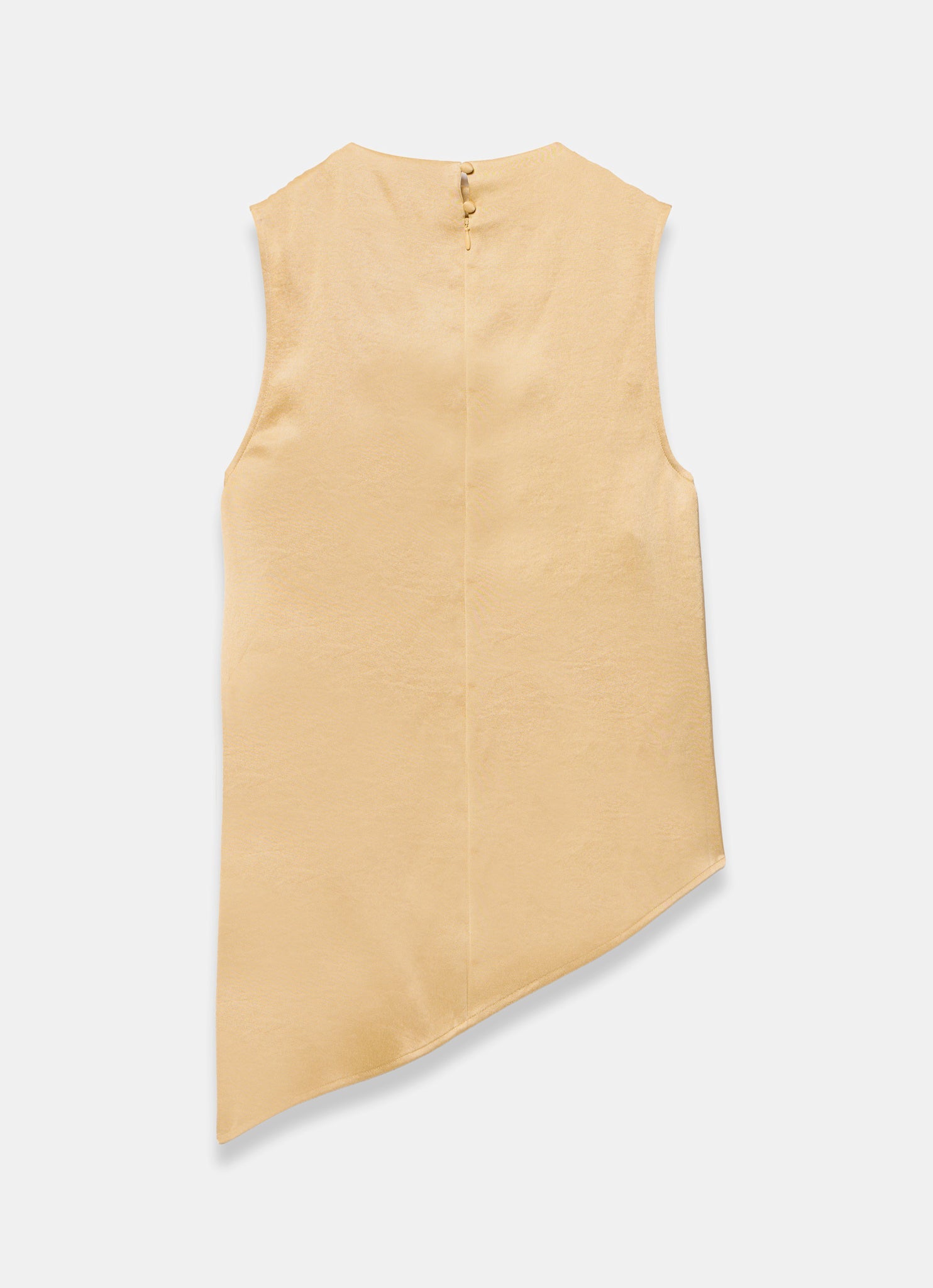 Yellow Satin Asymmetric Top