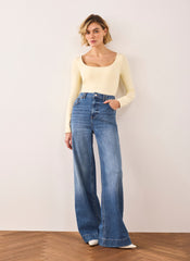 Butter Yellow Layering Scoop Neck Top
