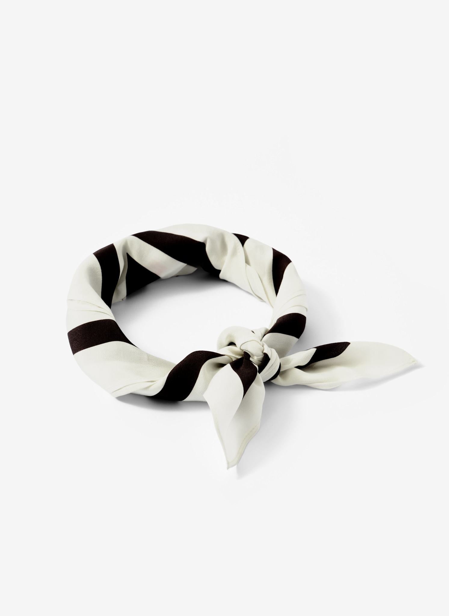Zoe Zebra Print Satin Square Scarf