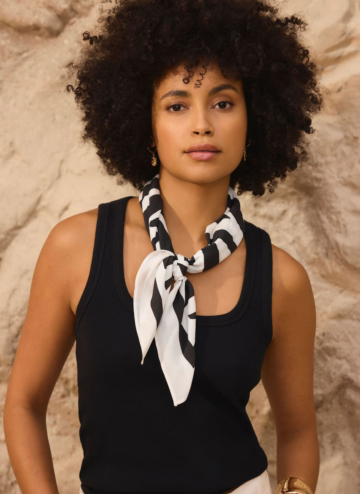 Zoe Zebra Print Satin Square Scarf