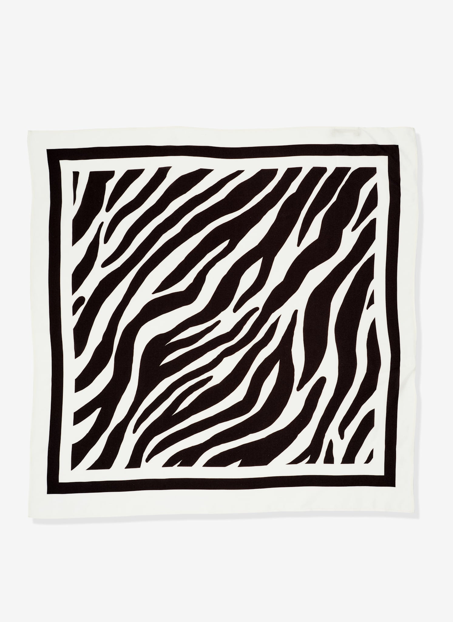 Zoe Zebra Print Satin Square Scarf