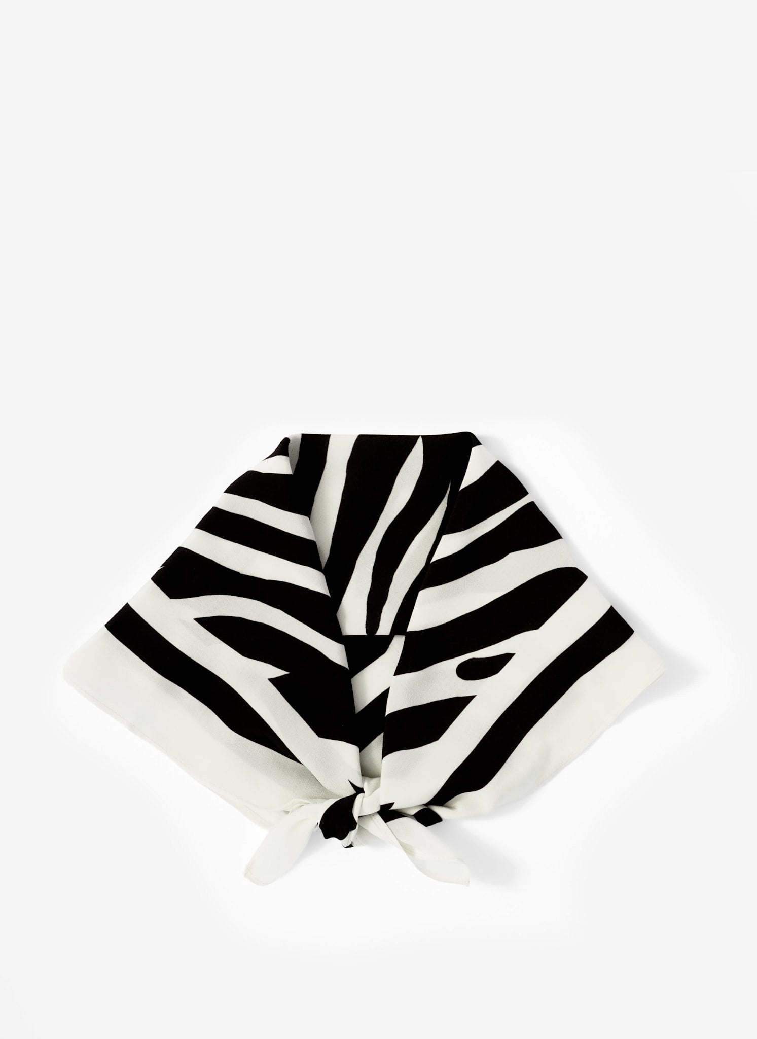 Zoe Zebra Print Satin Square Scarf