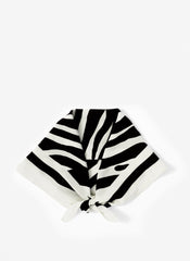 Zoe Zebra Print Satin Square Scarf